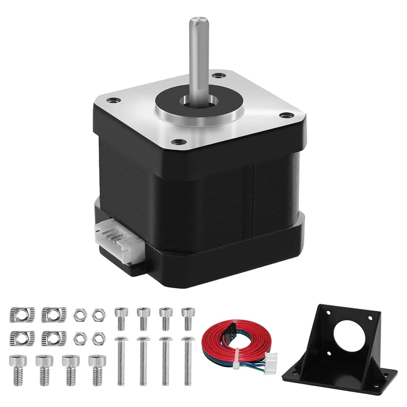 

0.9 Degree Nema 17 Stepper Motor 340MN.M Bipolar 1.5A with Bracket and 1M DP Cable for 3D Printer