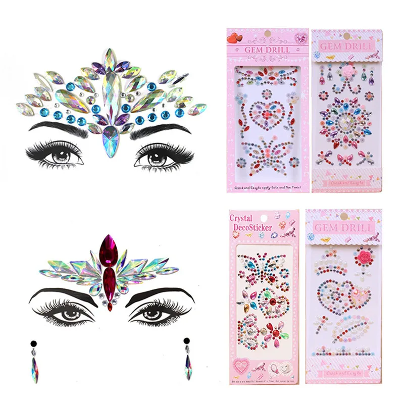 Красочные Стразы Кристальные наклейки для украшения лица мобильного телефона