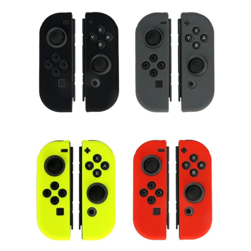 

KX4A 2Pcs Controller Left Right Grip Protector Case Silicone Protective Cover Anti-slip Protection Sleeve Compatible with Switch