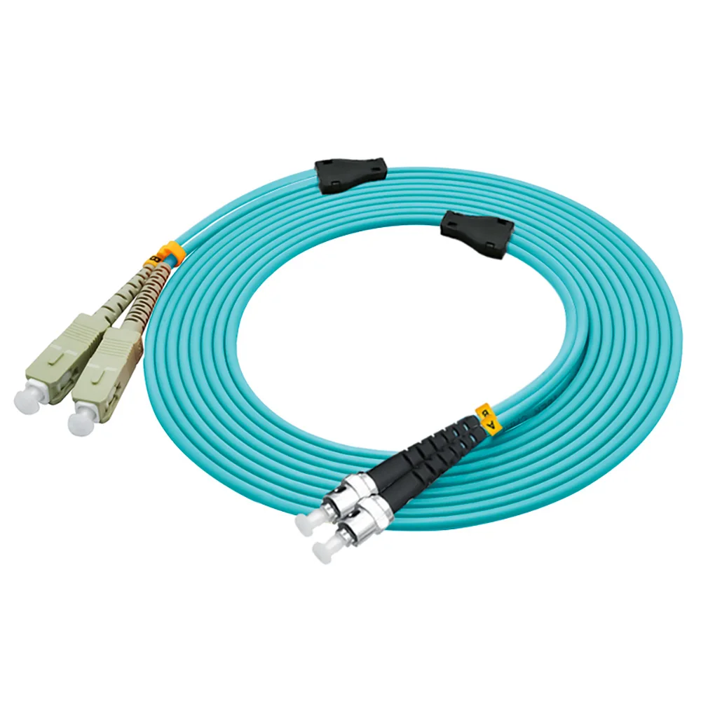 Внутренний бронированный 5 метров SC ST дуплекс 10 гигабитный 50/125 многомодовый