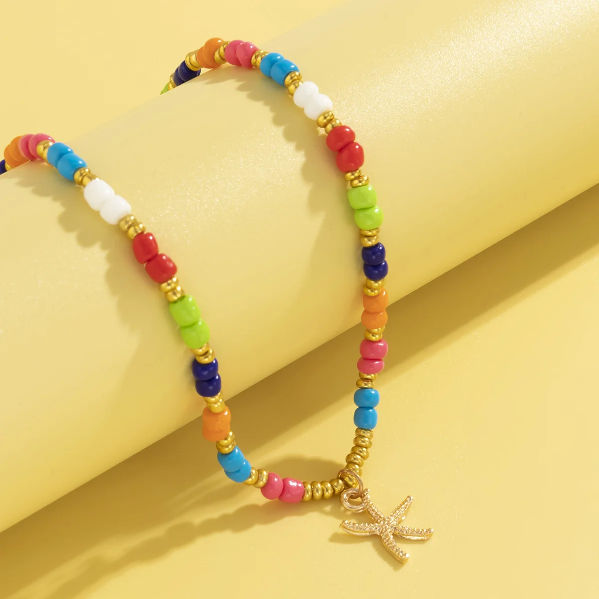 

Bohemian Vintage Colorful Beads Chain Tassel Star Pendant Fashion Necklaces Jewelry For Women Pearls New Elegant Accessories