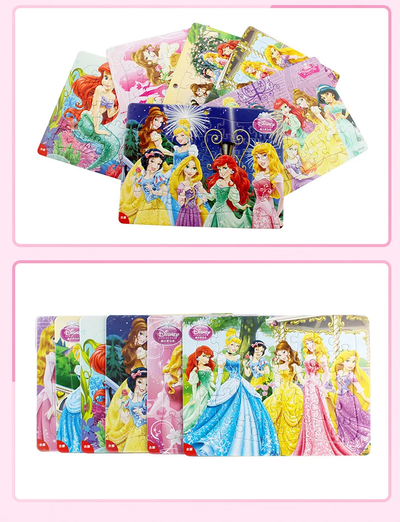 Disney 40 шт. Белоснежка/замороженная/Микки/супер летающий человек серии головоломка 3-5 лет Детская обучающая игрушка головоломка детский подарок
