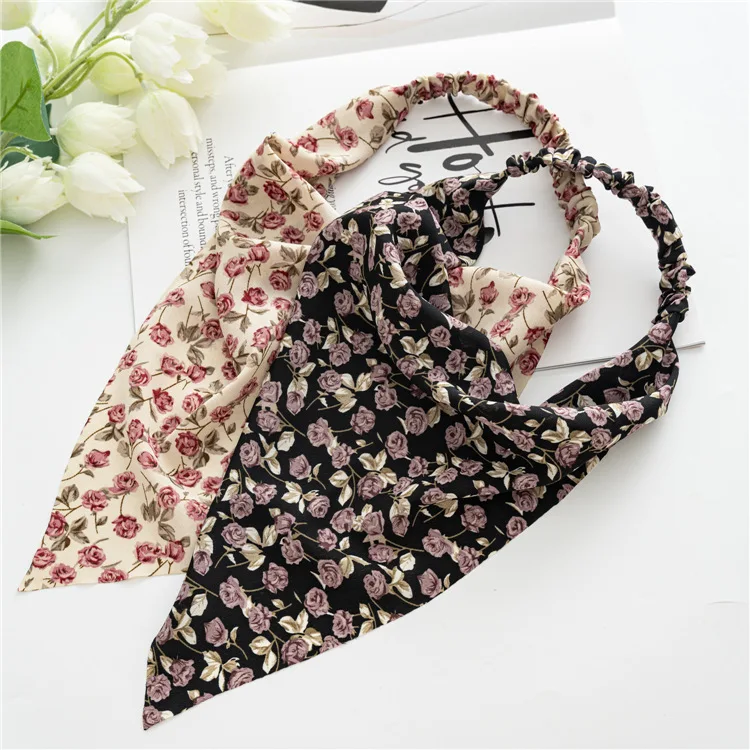 

Hair Bands Girls Print Headbands Soft Rubber BandBow for Women Hair Ring