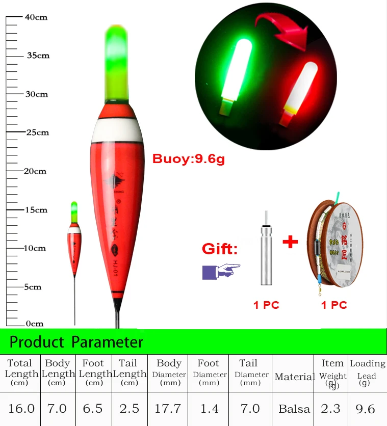 Рыболовные Поплавки с гравитационным датчиком Электрический светодиодный
