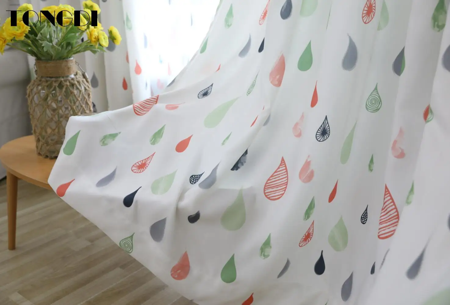 TONGDI Детские затемняющие шторы с принтом элегантные Мультяшные каваи прекрасный