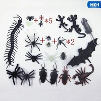 2020 new halloween party favors decoration novelty gags toys simulation plastic insects fake spiders flies bat mini toys