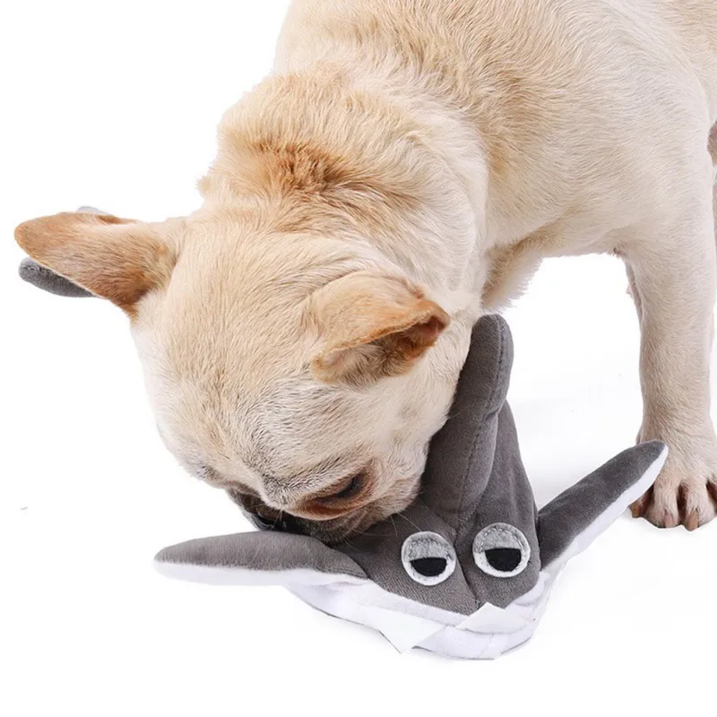 

Interactive Puzzle Training Pet Toys Washable Pet Plush Toy Pet Shark Dolls Play Sniffing Supplies