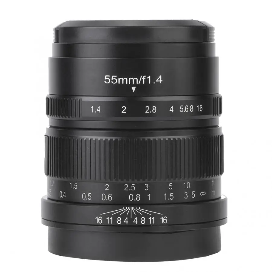 Линза для фокуса 7artisans 55 мм F1.4 с большой диафрагмой ручной объектив фиксированным