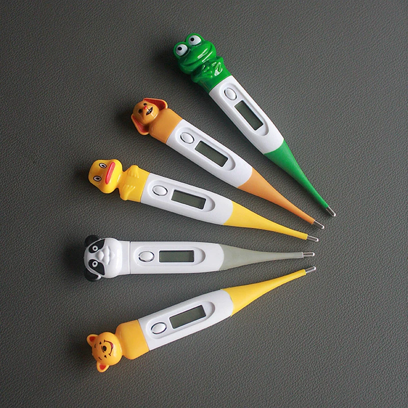 

Cartoon water-proof soft-headed children's electronic thermometer, digital display, Fahrenheit degrees Celsius conversion