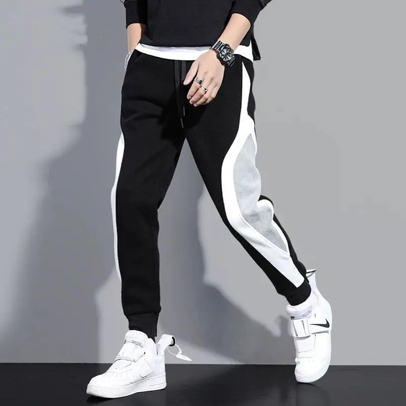 

Mens Sweatpants Pants Plus Size 5XL Male Hip Hop White Black Pockets Joggers Pants Man Korean Sweatpants Mens Joggers