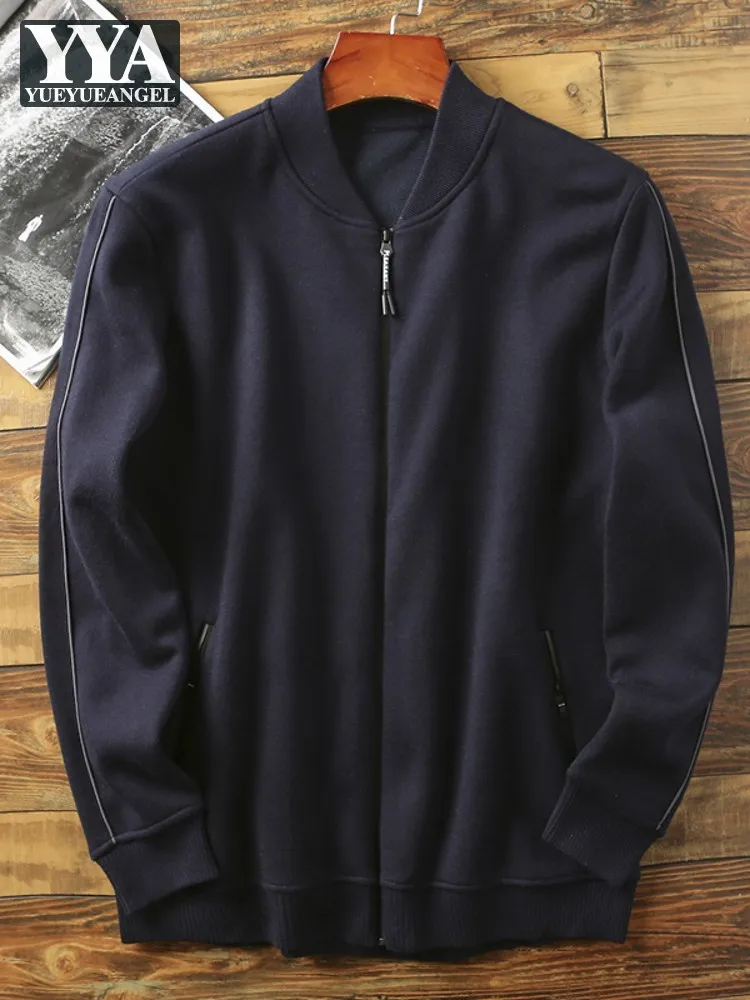 

Куртка-бомбер мужская Трикотажная на молнии с воротником-стойкой