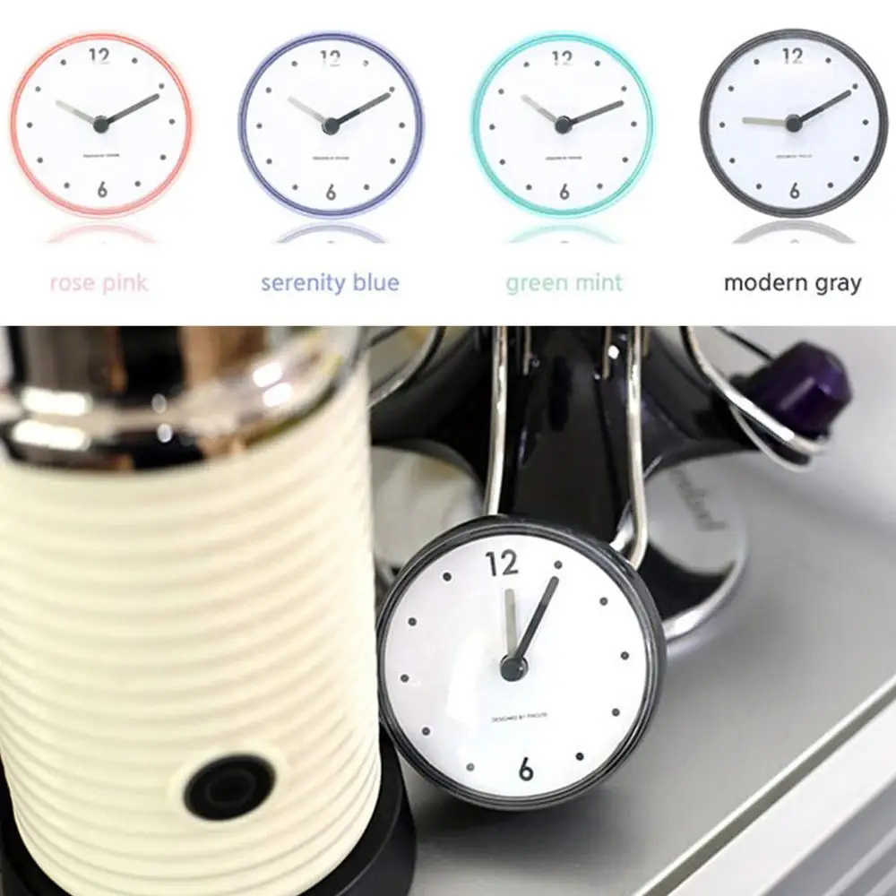 

Bathroom Waterproof Kitchen Clock Suction Cup Wall Clock Decor Shower Timer Decor Tiny Toilet 40FP20