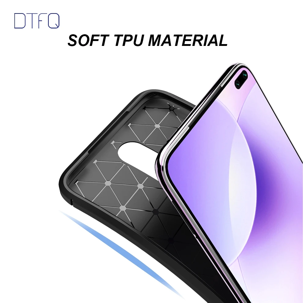 Чехол из углеродного волокна для Xiaomi Redmi K30 5G K20 Pro мягкая задняя крышка ТПУ матовый