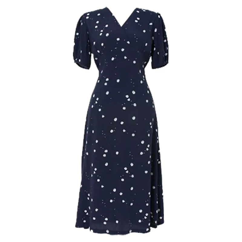 

Summer French Minority A- line Dress Goddess Temperament French Minority Niche Dress Waist Hugging Temperament Small Size