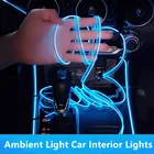 1 м2 м3 м5 м автомобильный интерьерный декоративсветильник свет s EL проводка неоновая полоса для автомобиля DIY Гибкая окружающая лампа USB светодиодная полоса атмосфера