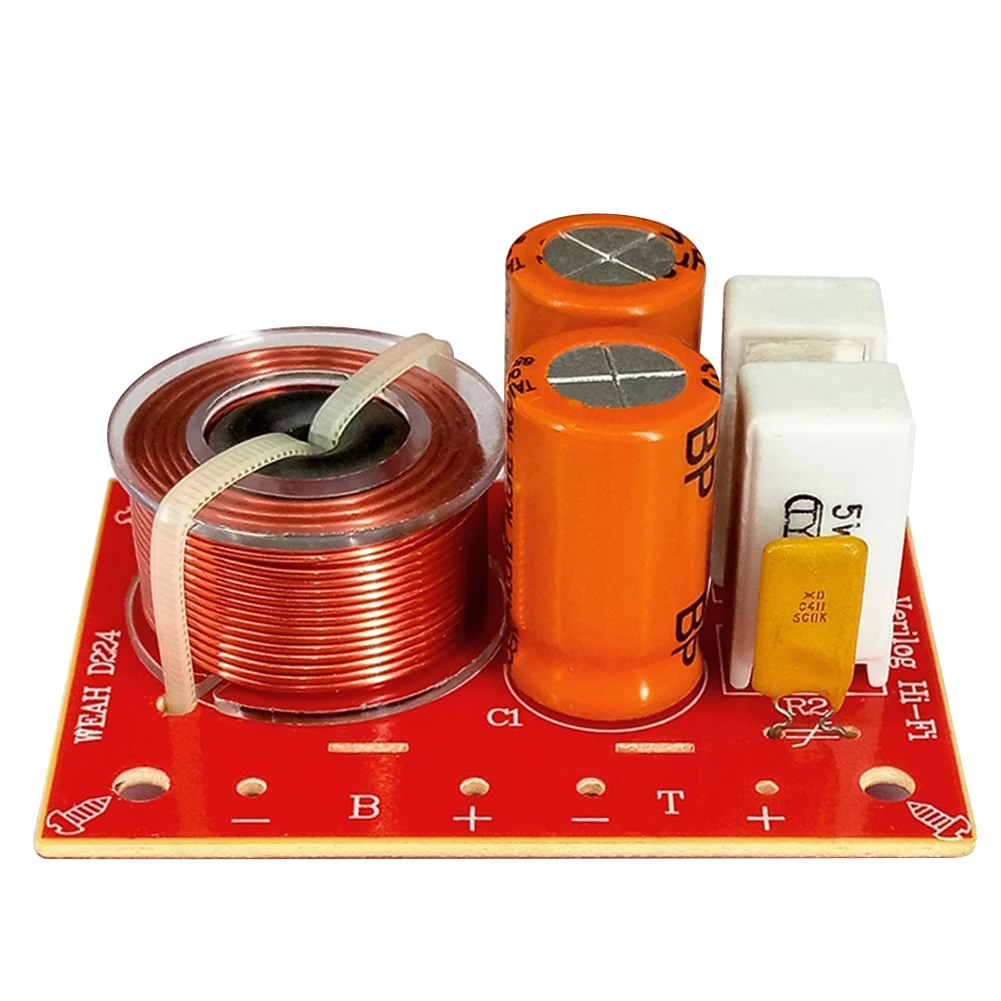 

2pcs/set Filter Circuit Stereo Easy Install Frequency Divider For Speaker HIFI DIY Home Theater 16mm Capacitor Replacement Parts
