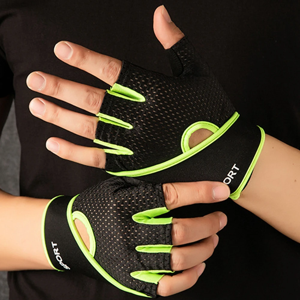 

Cycling Gloves Half Finger Gloves Anti-slip Shockproof Bike Bicycle Gloves Anti-sweat Men Women Breathable Gym Fitness Gloves