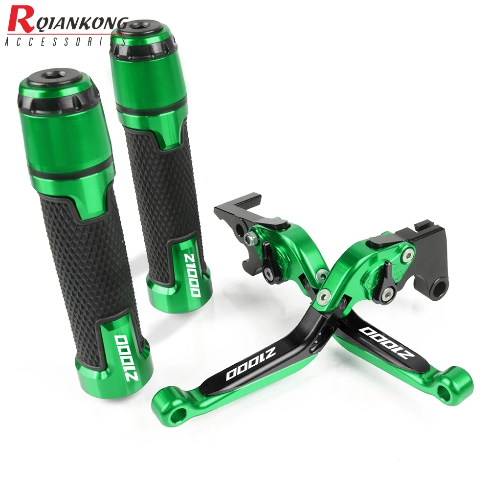 

CNC Adjustable Folding Extendable Motorcycle Brake Clutch Levers & Handle Grips For Kawasaki Z1000 Z z 1000 2019 2018 2003-2020