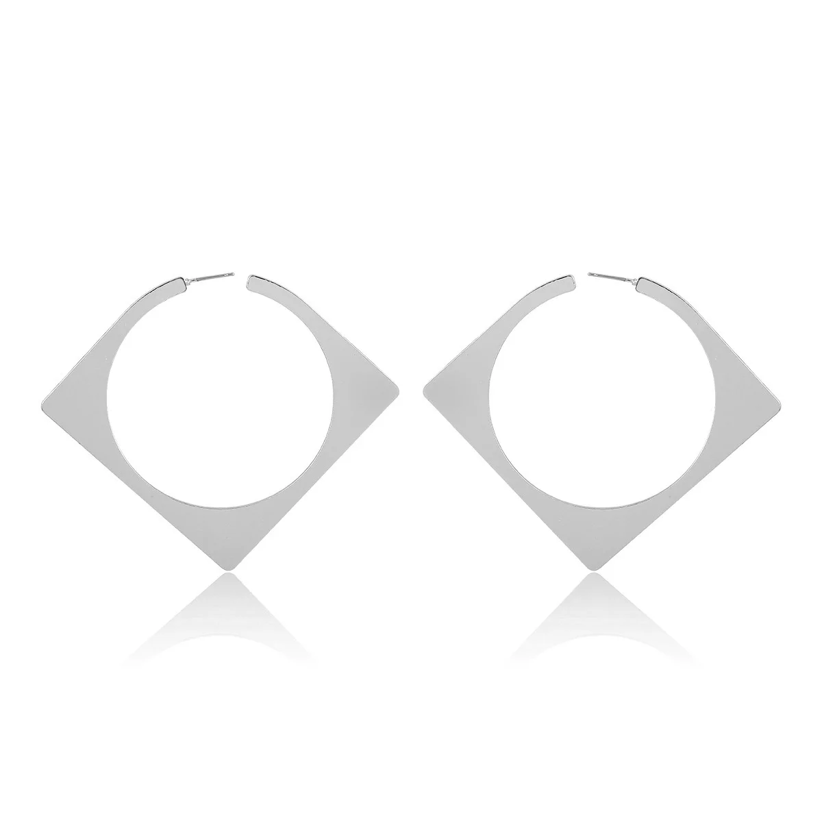 Женские Геометрические серьги кольца большие золотого и серебряного цвета в