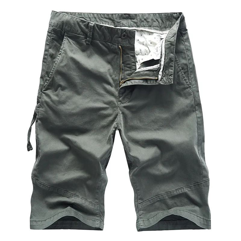 Шорты мужские однотонные в стиле ретро повседневные облегающие прямые