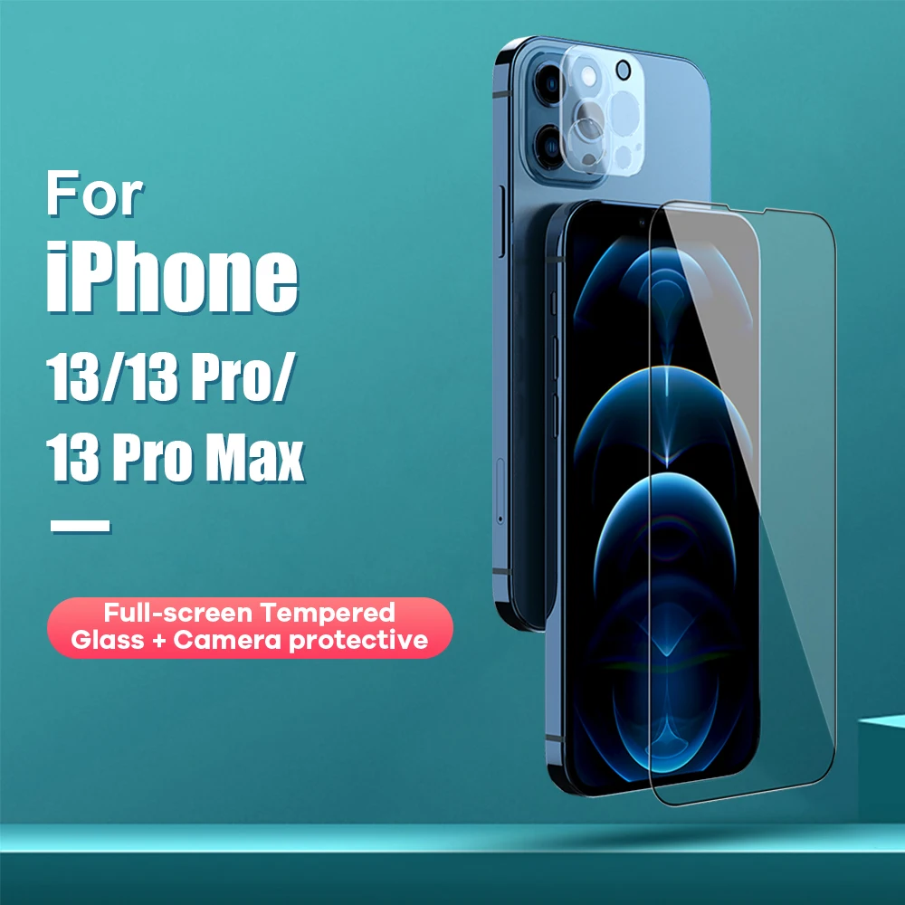 

For iPhone 13 Pro Max Glass NILLKIN 2-in-1 HD Full Tempered Glass For iPhone 13 Pro Anti-Scratch Camera Screen Protector
