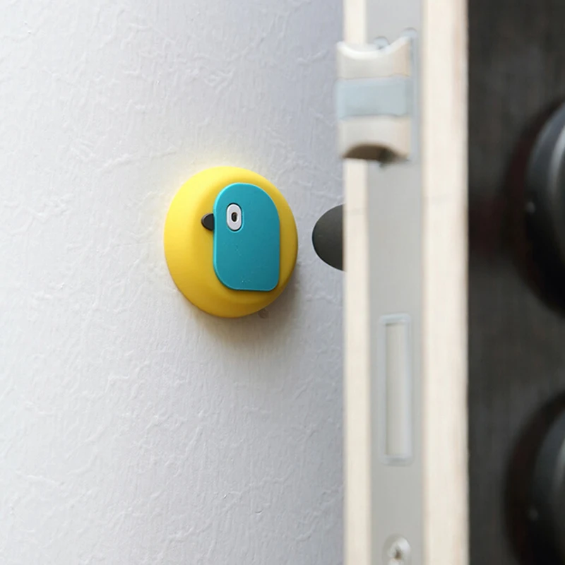 1PC cute Cartoon Door Stopper Silicone Wall Protectors Handle Buffer Guard Stoppers Silencer Self Adhesive Crash Pad | Обустройство