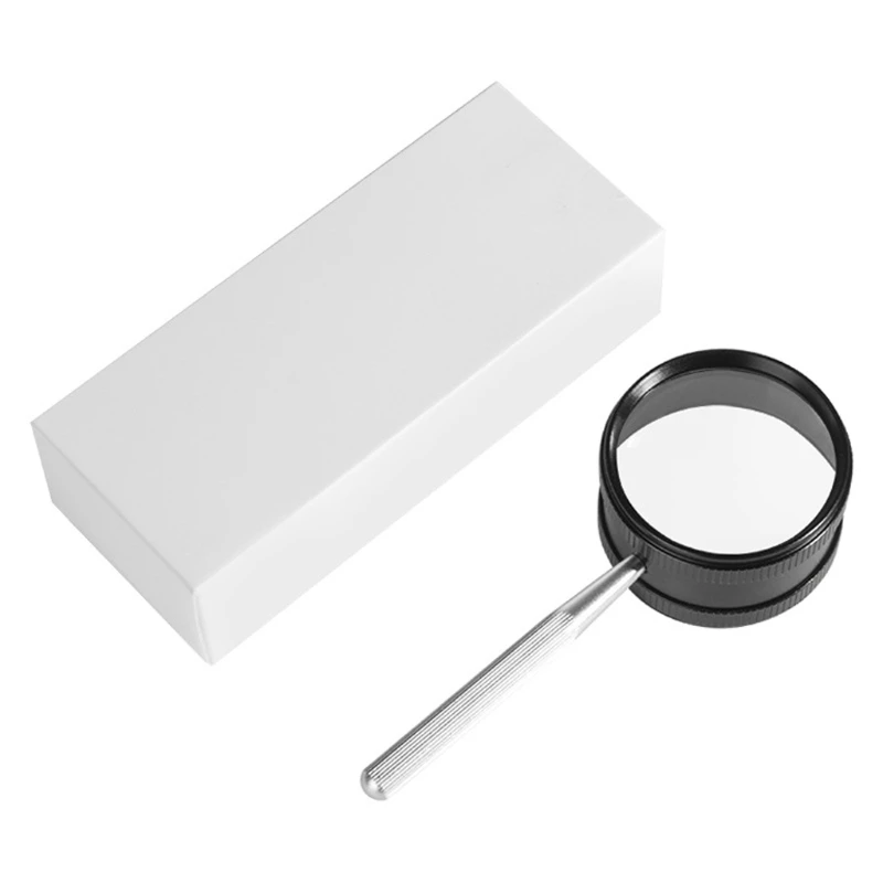 

35X Handheld Magnifier Metal High Clarity Reading Magnifying Glass Portable