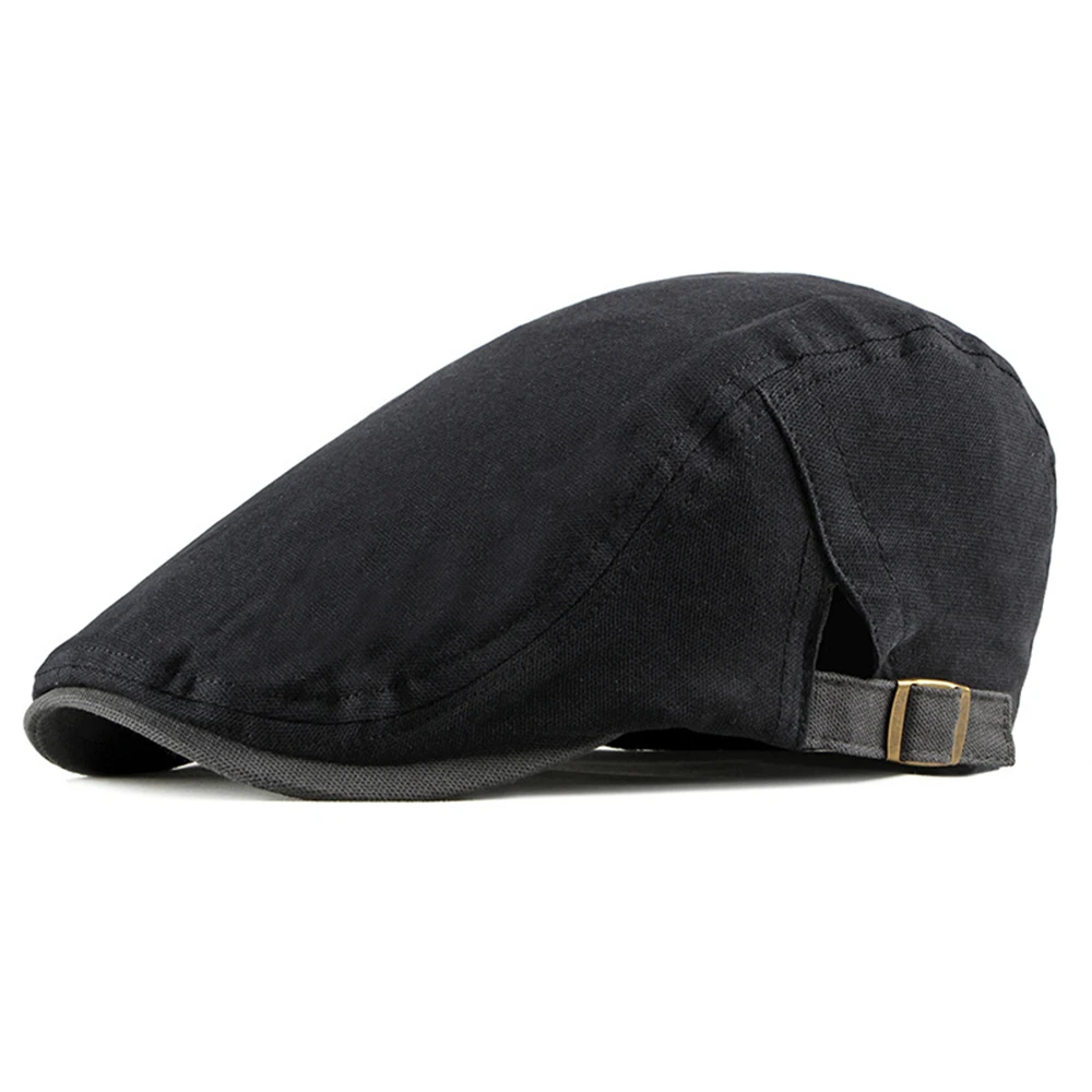 

BUTTERMERE Mens Beret Hats Spring Summer Thin Cotton Flat Cap British Style Vintage Men's Ivy Cap Adjustable 55-60cm