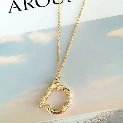 26 буквенная вешалка ketting gouden hamer metaal A-Z eerste minimalistische mode вешалка Twist ketting sieraden