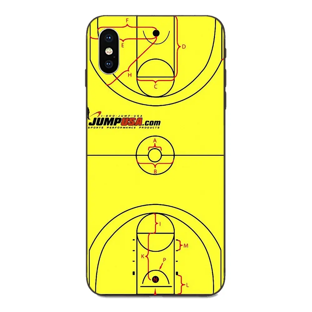 Схема баскетбольной площадки ТПУ Quinn телефон для Galaxy C5 C7 J1 J2 J3 J330 J5 J6 J7 J730 M20 M30 Ace Core