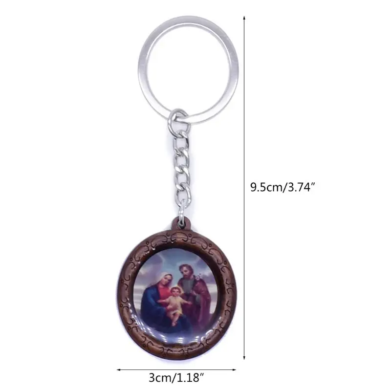 Винтажный христианский крест Иисуса Христа значок брелок религиозное кольцо для