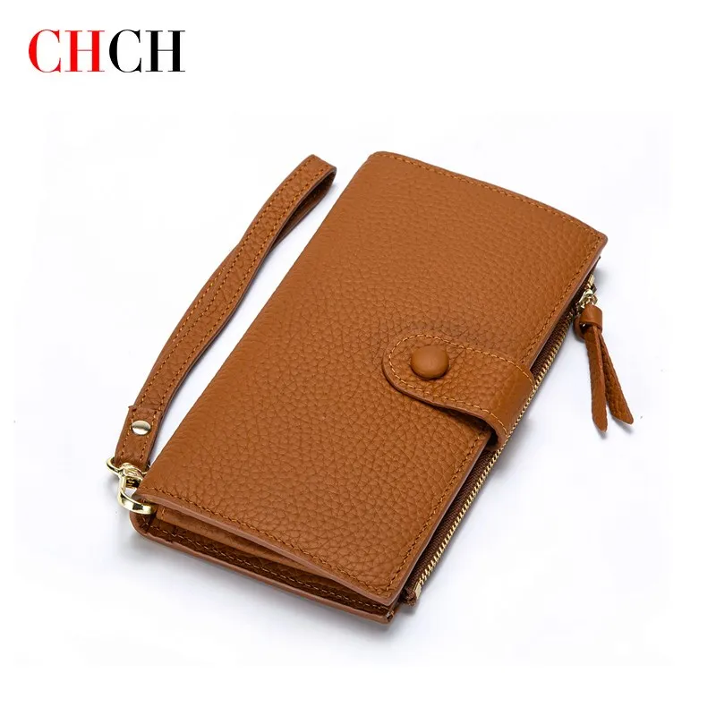 CHCH Men Luxury Wallet More Color  Black Gray Brown Envelope Bags Large Capacity Long Wallet Letter for Women