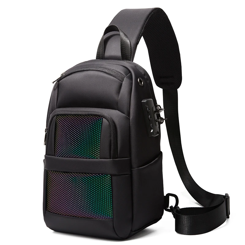 

Upscale Multifunction Crossbody Men Bag Waterproof USB Chest Bag Charging Pack Short Trip Messengers Anti-theft Shoulder Bag