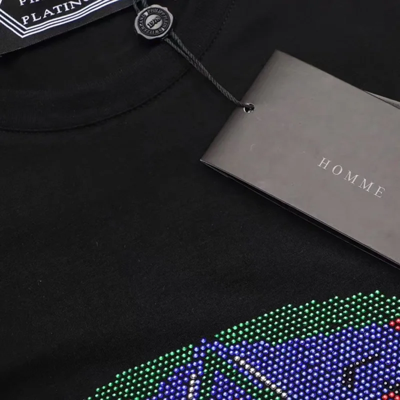 

PP SKULL Luxury Brand Men T-shirt Fashion Printed Round Neck Short Sleeve Plein T-shirt Men Sports Shirt Short Sleeve camiseta