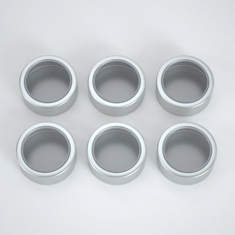 10 шт алюминевый пустые банки для хранения ногтей бусины из горного хрусталя