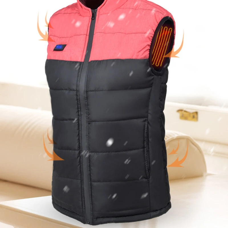 Теплый жилет USB умный с одним контролем хлопковое пальто стоячий воротник