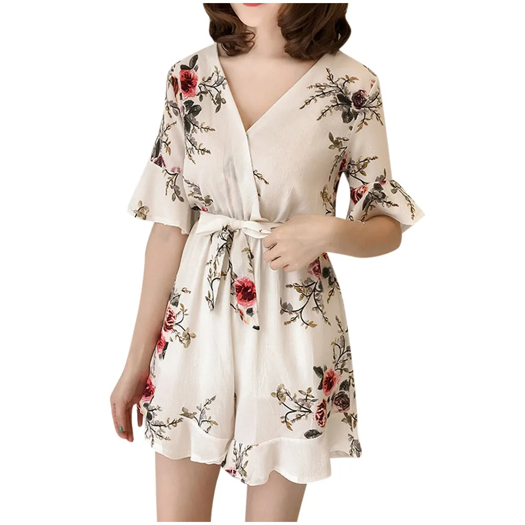 Модные летние боди женские костюмы женский короткий комбинезон с V-образным