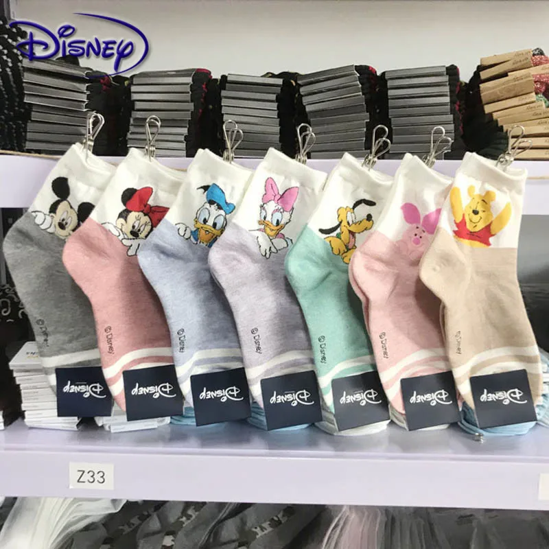 Хлопковые носки Disney с мультяшным стичем/Микки/Минни/Дональд Дак/Дейзи/Джуди