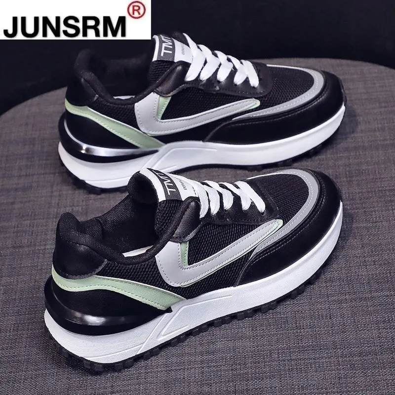 

2021 New Fashion Autumn Women's Vulcanized Shoes Wedge Lace-up Casual Shoes Round-toe Breathable Women Sneakers Zapatos Mujer