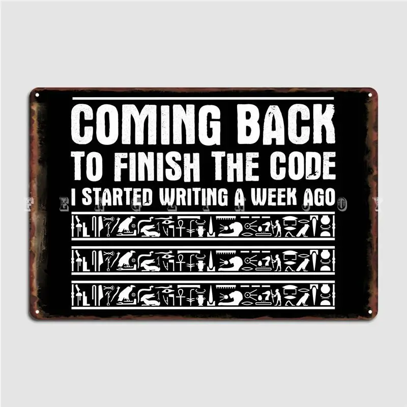 

Программатор шутка разработчик металлический плакат кинотеатр Гараж Декор стен домашний дизайн оловянные плакаты