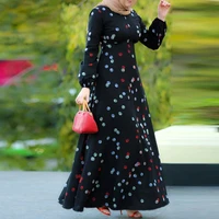 md muslim fashion abayas for women dubai turkish floral print kaftan dress moroccan long sleeve elegant kimono robe arabe femme