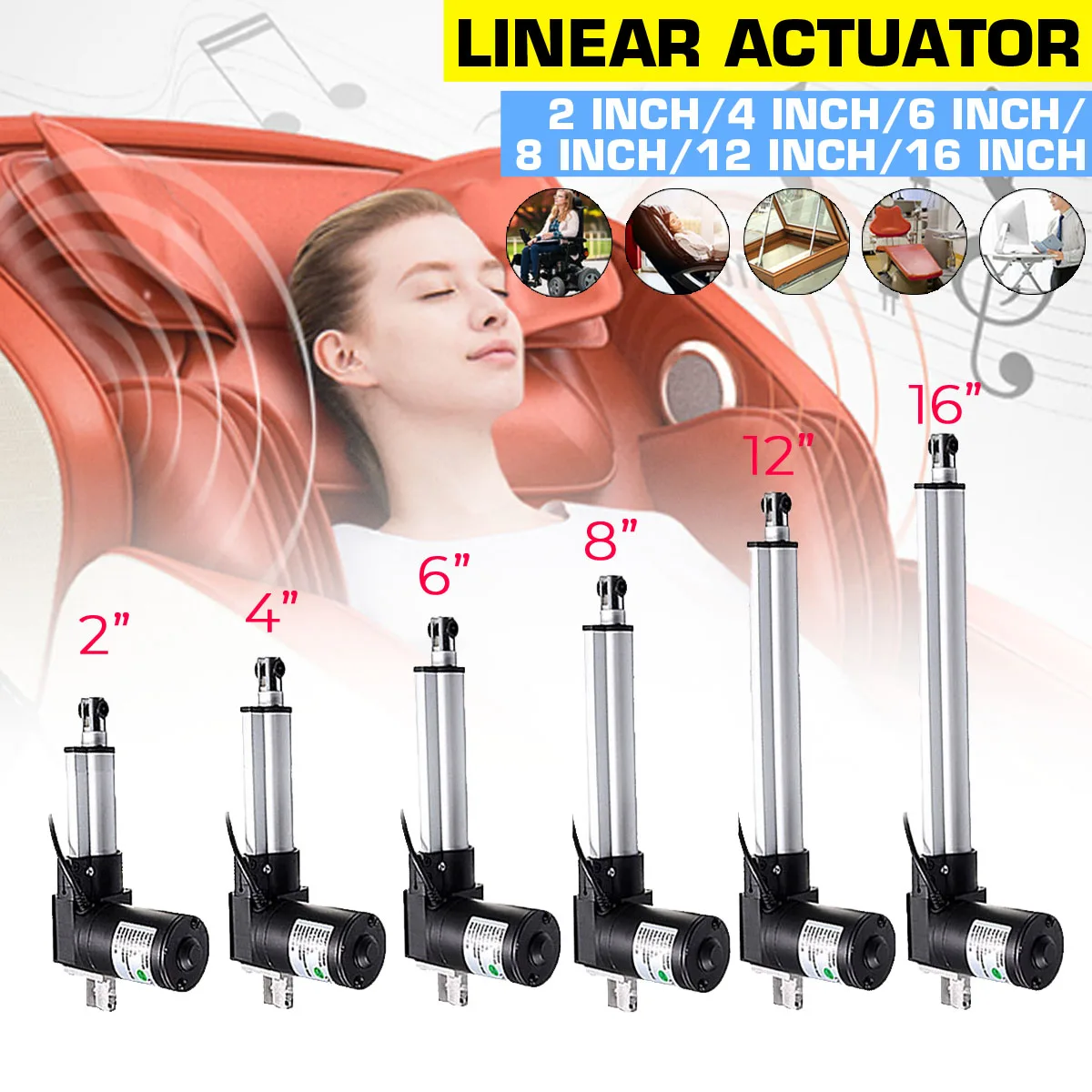 Алюминиевый линейный привод Открыватель двери двигателя сверхпрочный кронштейн