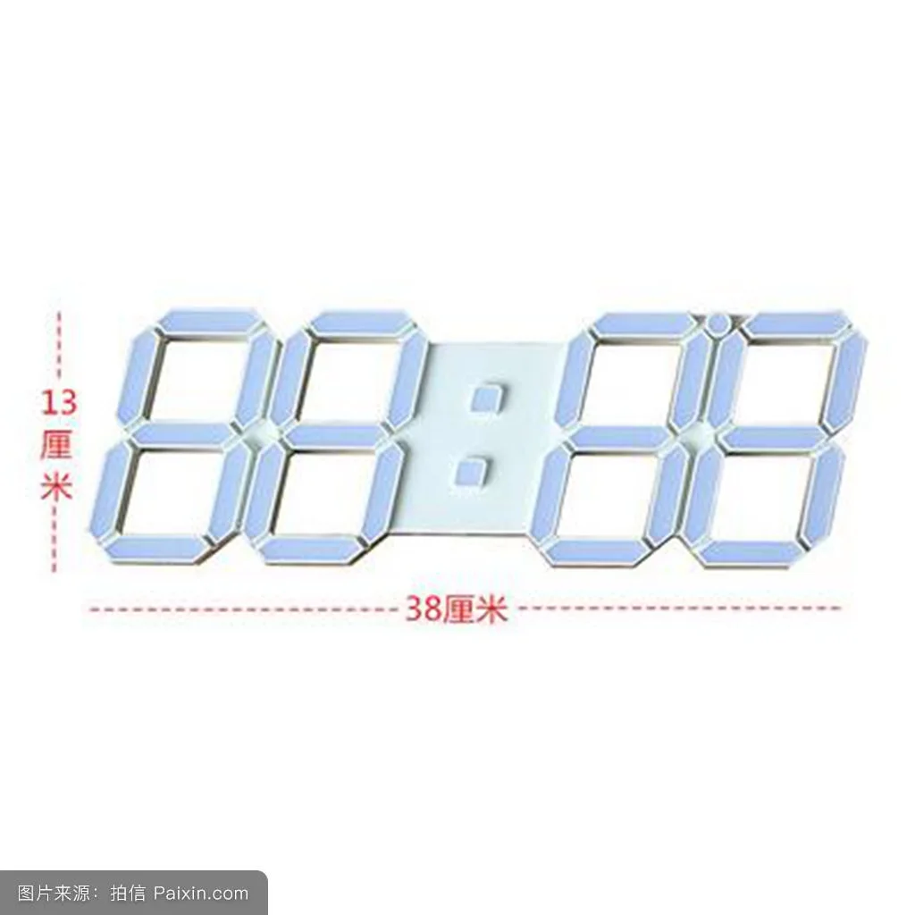

3D stereo living room wall clock mute luminous wall clock with thermometer countdown alarm function perpetual calendar clock