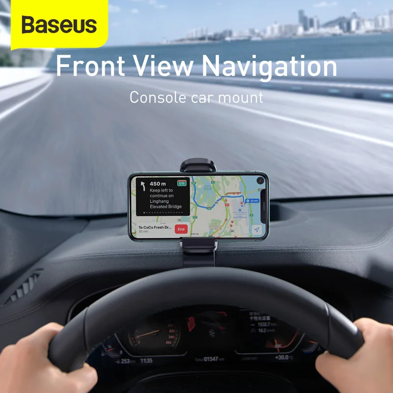 baseus car centre console phone mount adjustable universal dashboard mobile phone holder in car phone bracket for iphone xiaomi free global shipping