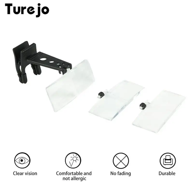 

1.5X 2.5X 3.5X Glasses-Type Magnifying Glass Clamping Wooden Horse-Type Eyeglasses Magnifier For Needlework Crafts Reading Books
