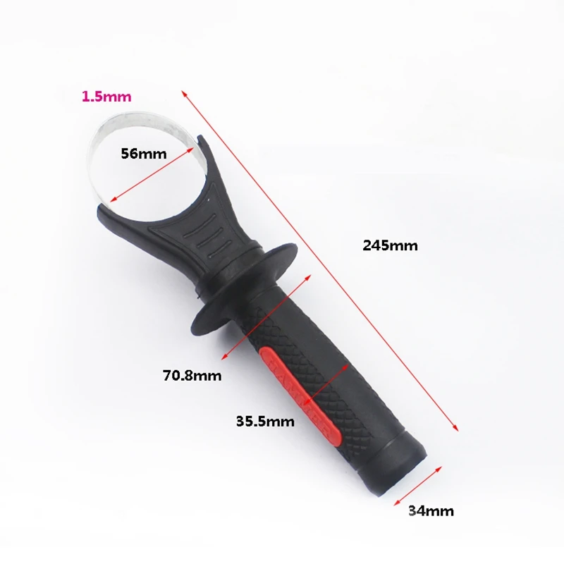 

Hammer Drill Handle Plastic Side Front Auxiliary Handle for 26 Tools Drill Replacement Plastic Side Handle