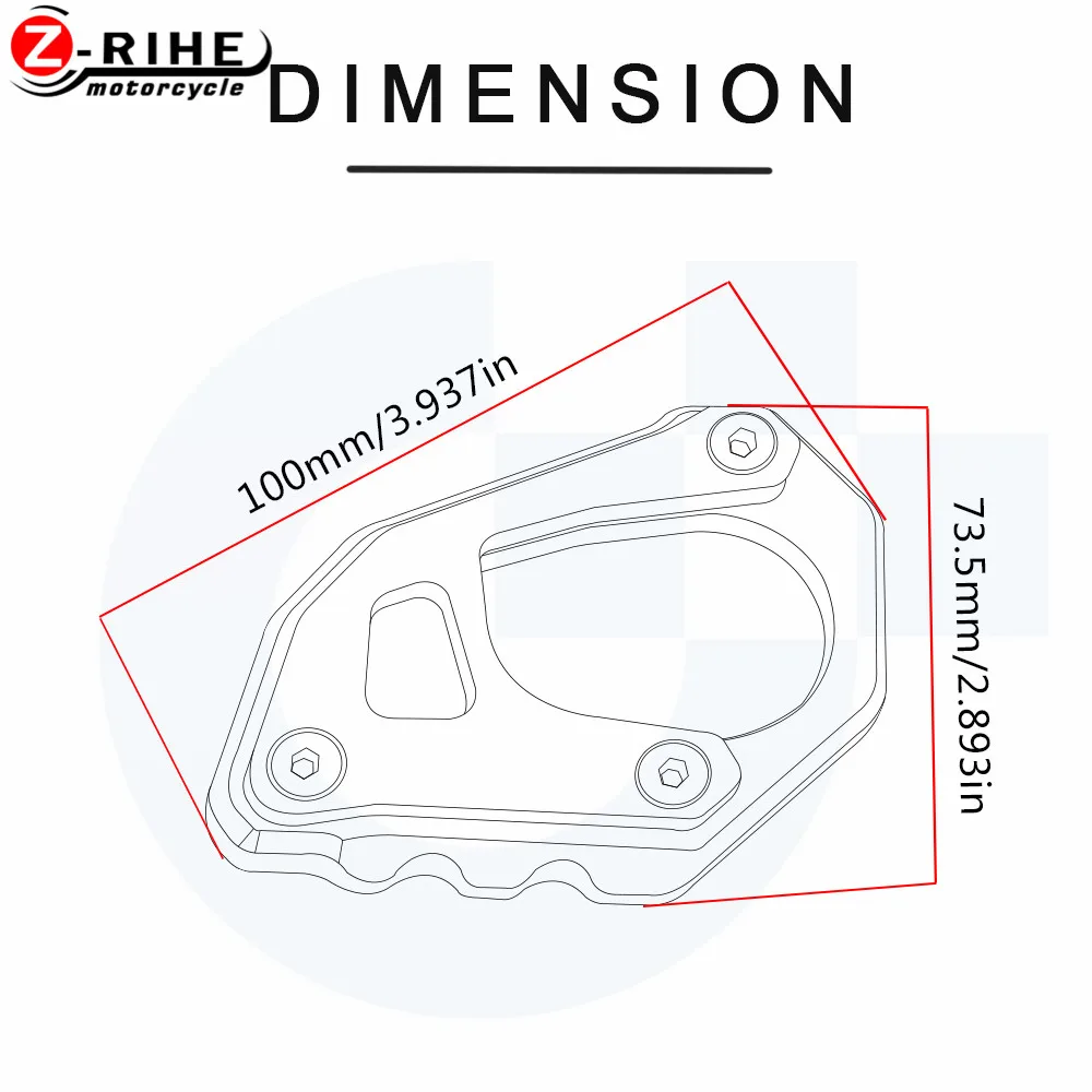 Аксессуары для мотоциклов 790 ADVENTURE R/S 2019 алюминиевые аксессуары подставка ног