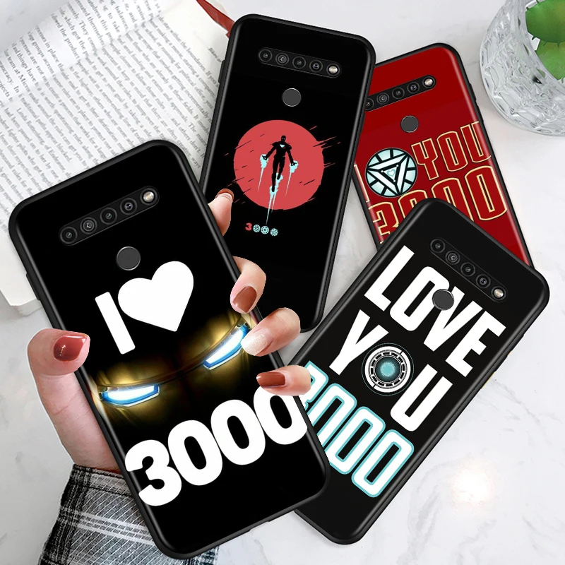 С героями комиксов Марвел I Love You 3000 для LG K92 K71 K62 K61 K52 K51S K50S K50 K42 K41 K40S K31 K30 K22 K20 черный