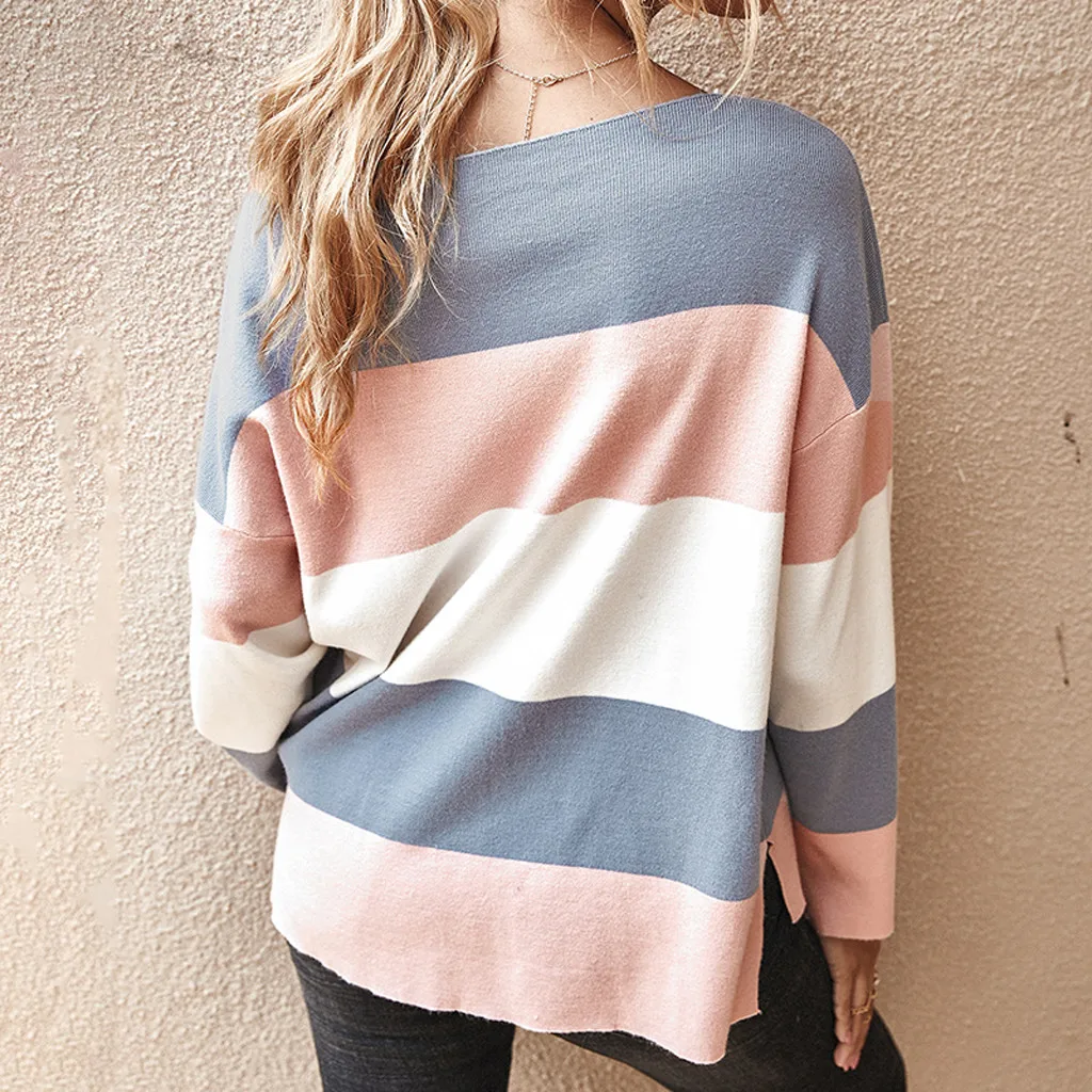 

JAYCOSIN Woman Sweaters Autumn Winter Clothes Leopard Knitting O-neck Flare Sleeve Sweater Tops Pullover Women Oversize Mulher