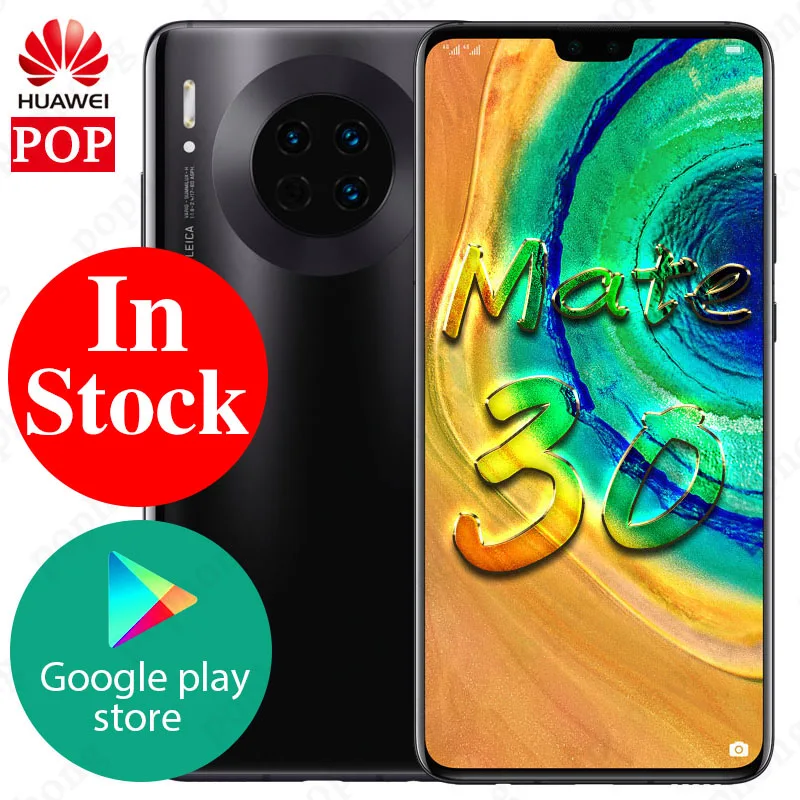 HUAWEI mate 30 мобильный телефон 6,62 дюймов Kirin 990 Восьмиядерный Android 10 Встроенный датчик жестов 40 Вт HUAWEI SuperCharge Google Play